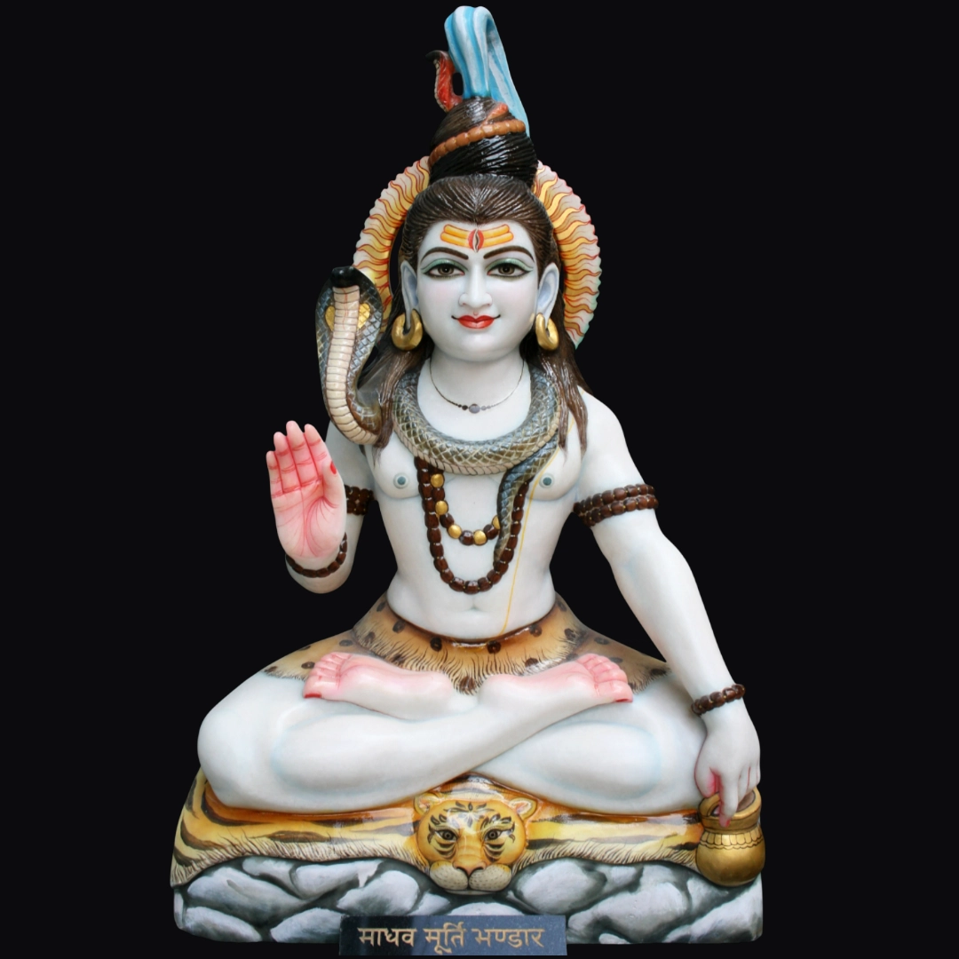 Makrana marble Shiva murti 24 inch blessing pose